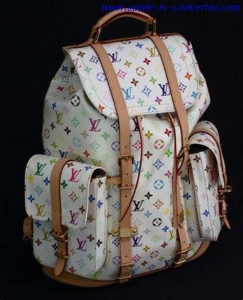 louis vuitton white backpack